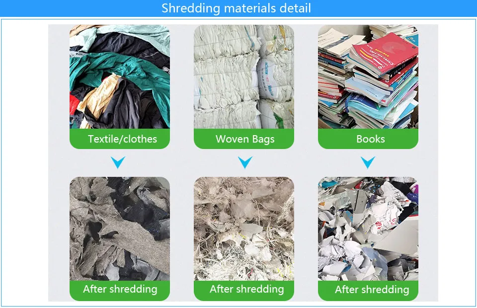 shredding materials detail